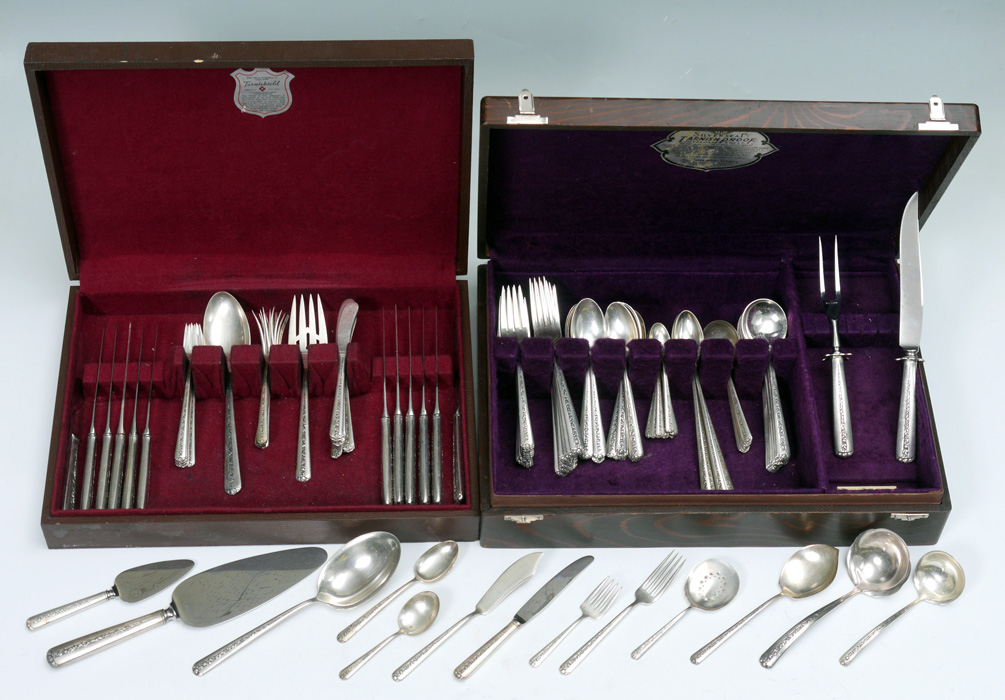 Appraisal: TOWLE RAMBLER ROSE STERLING FLATWARE SERVICE Approx pieces in the