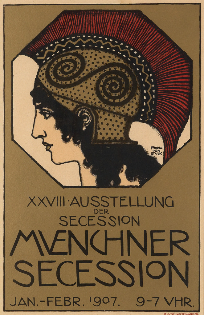 Appraisal: FRANZ VON ST CK - MUENCHNER SECESSION x inches x