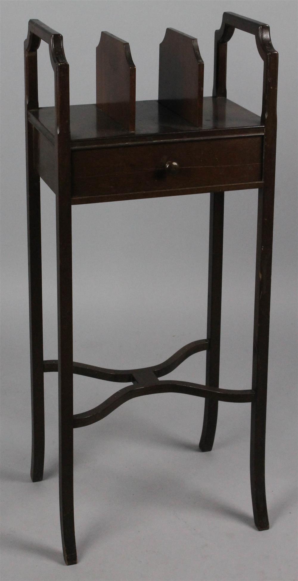 Appraisal: HEPPLEWHITE STYLE MAHOGANY NIGHT STAND h w d in