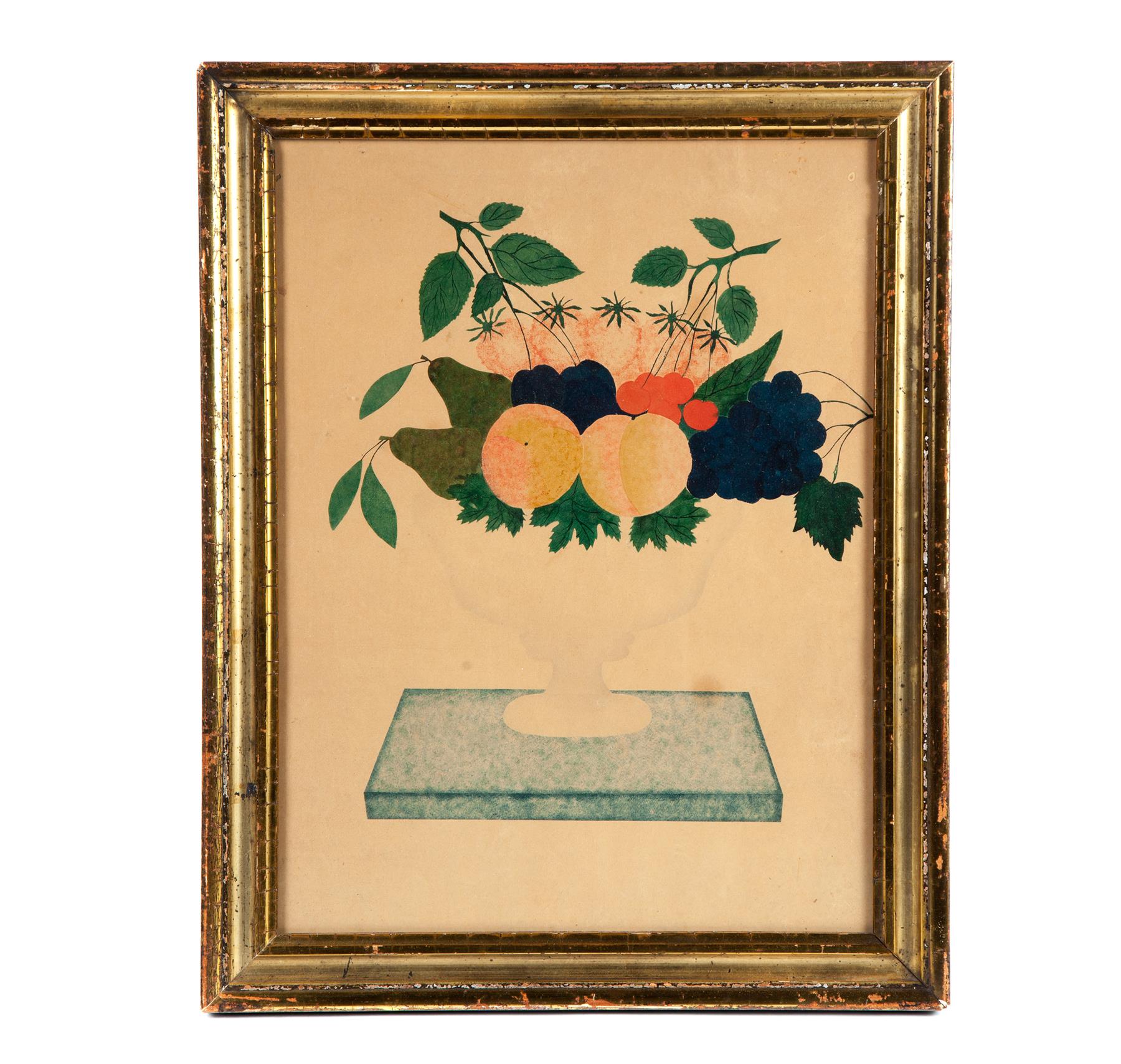 Appraisal: AMERICAN THEOREM Mid th century watercolor on paper Fruit including