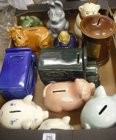 Appraisal: Collection Of Various Wade Money Boxes comprising Frog Rabbit Bear