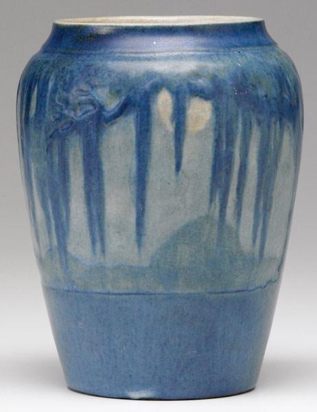 Appraisal: NEWCOMB COLLEGE Vase carved by an unidentified artist with a