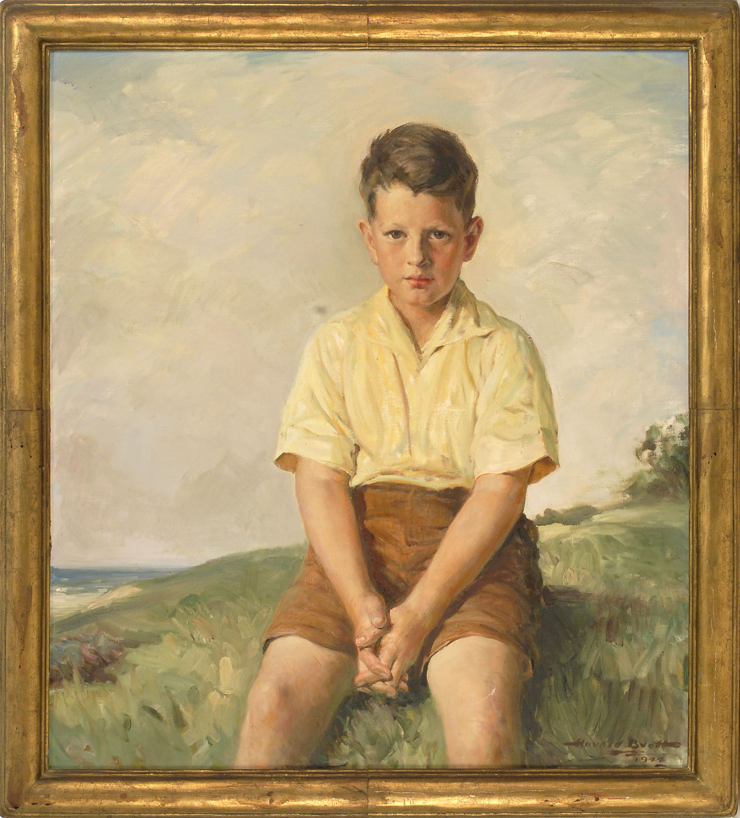 Appraisal: HAROLD MATTHEWS BRETTAmerican - Gene Portrait of a boy with