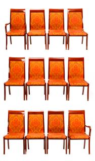 Appraisal: Set Italian Mahogany Dining Chairs Italian late th century A