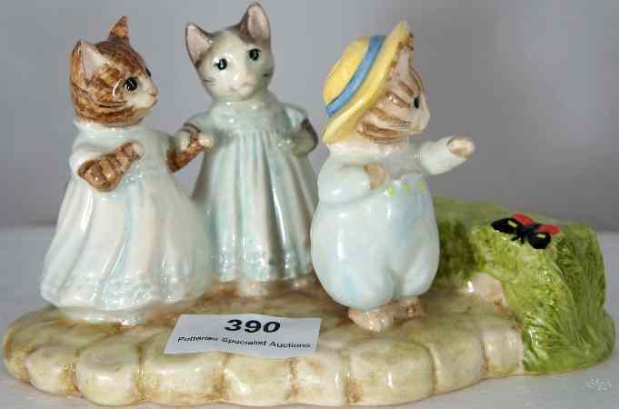 Appraisal: Beswick Beatrix Potter Tableau Figure Mittens Tom Kitten and Moppet