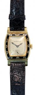 Appraisal: Hamilton Coronado enamel and k yellow gold wristwatch circa Hamilton