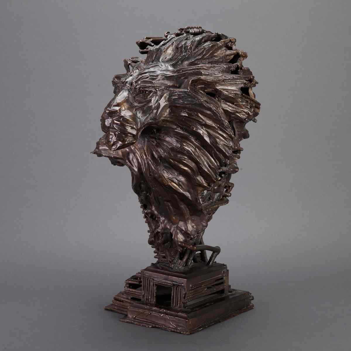 Appraisal: Igor Grechanyk Ukrainian b VISION IN TIME patinated bronze height