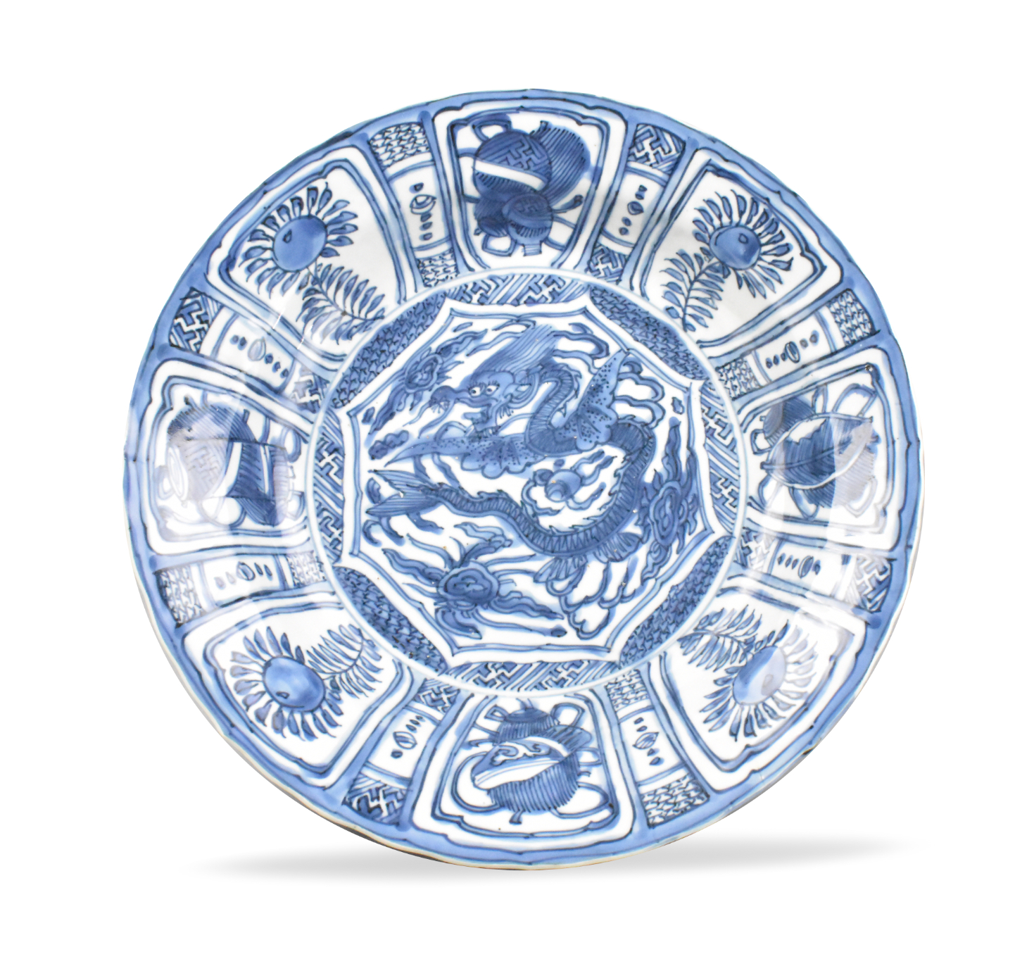 Appraisal: Chinese Kraak blue and white plate dating from the Ming