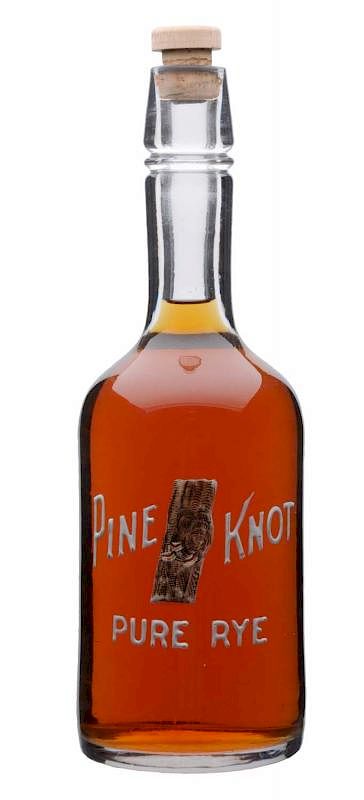 Appraisal: Pine Knot Pure Rye Whiskey Bottle Nice enameling on front