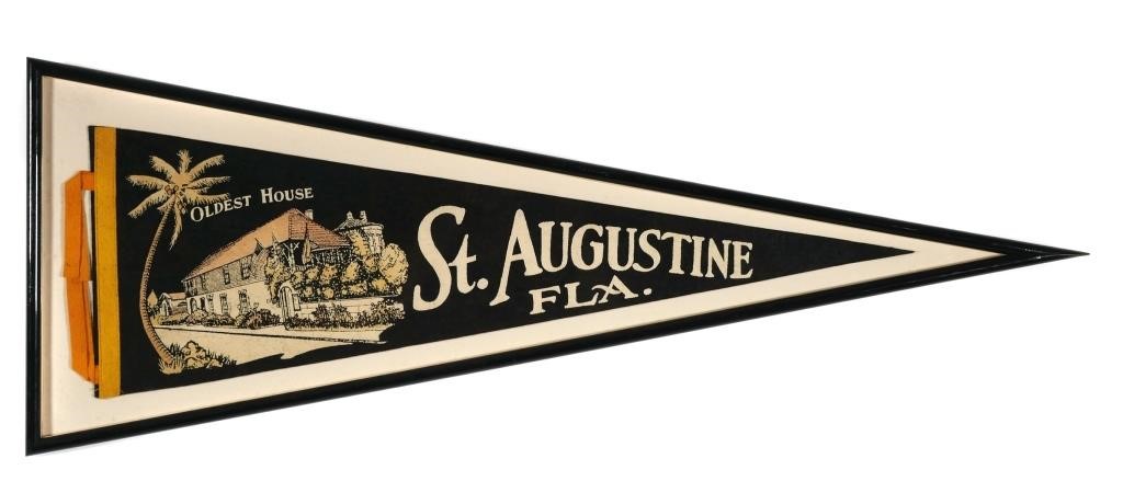 Appraisal: s vintage souvenir full sized felt pennant with complete end