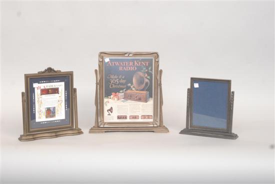 Appraisal: THREE FRAMES WITH ADS Property from the home of Westport