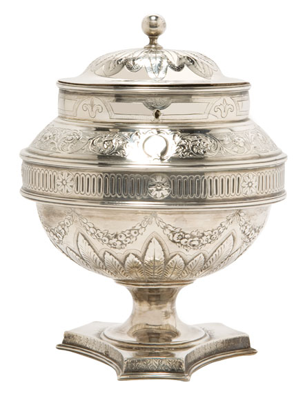 Appraisal: George III Silver Tea Caddy Estimate -