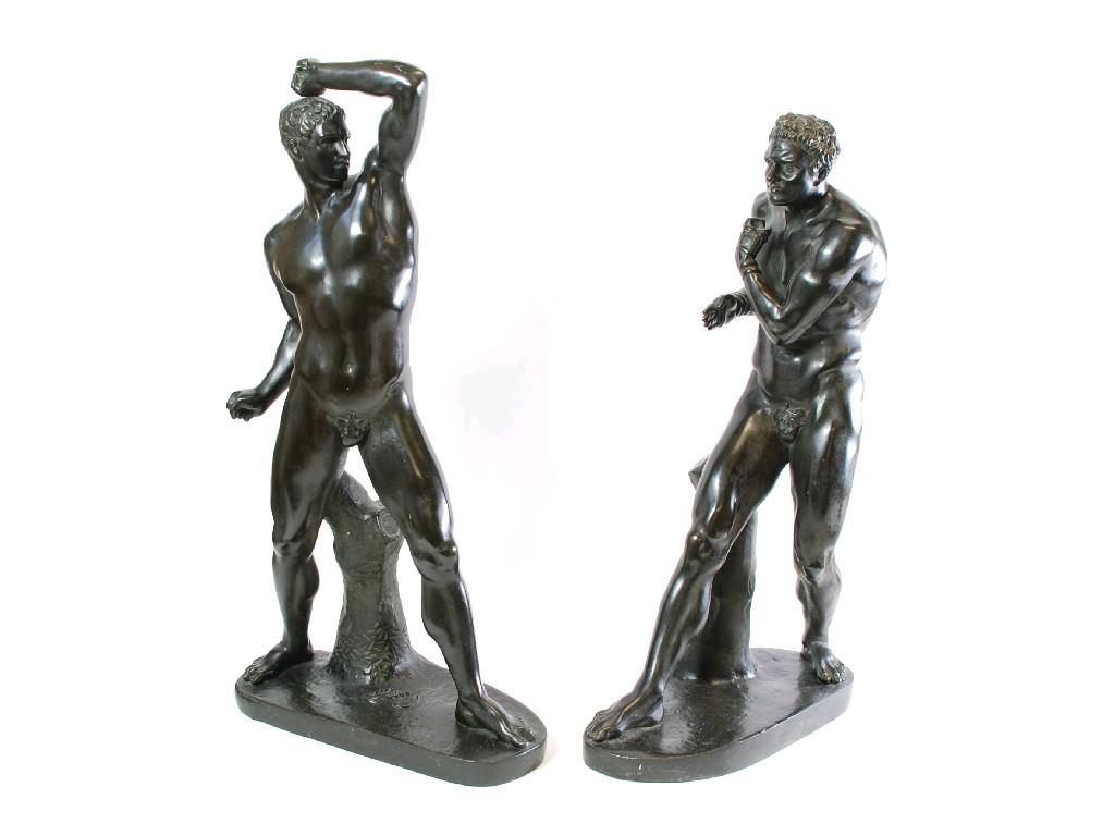 Appraisal: CAST AFTER THE ANTIQUEA PAIR OF NINETEENTH CENTURY CONTINENTAL BRONZE