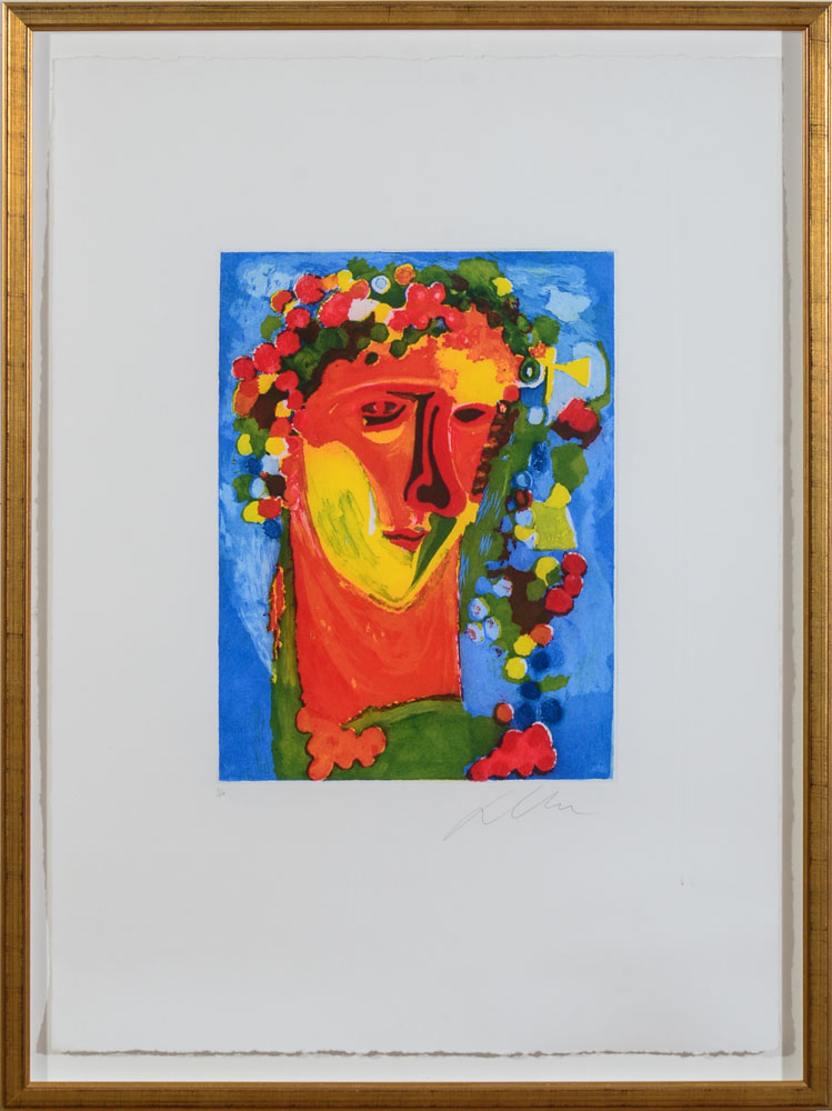 Appraisal: SANDRO CHIA b PORTRAIT Etching and aquatint in colors on