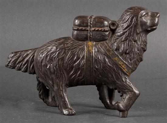 Appraisal: American cast iron St Bernard dog still bank late th