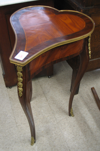 Appraisal: LOUIS XV STYLE HEART-SHAPED GUERIDON having a heart-shaped top with