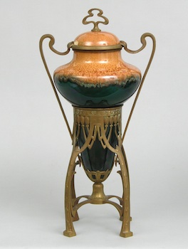 Appraisal: An Art Nouveau Amphora on Stand An Art Nouveau or