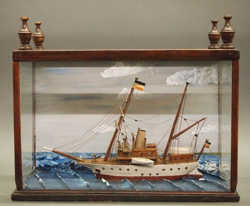 Appraisal: Hand-crafted ship's model A circa hand-crafted two-masted Ship's model Natural