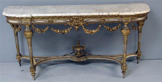 Appraisal: th century carved and gilt gesso and painted French side