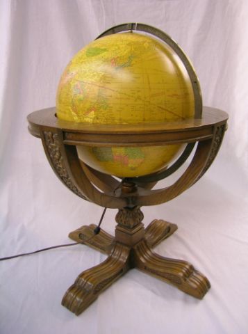 Appraisal: Romweber Viking Oak lighted floor globe good condition