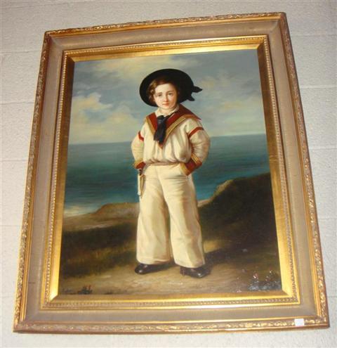 Appraisal: EAGLESON YOUNG BOY Oil on canvas x in Framed Provenance