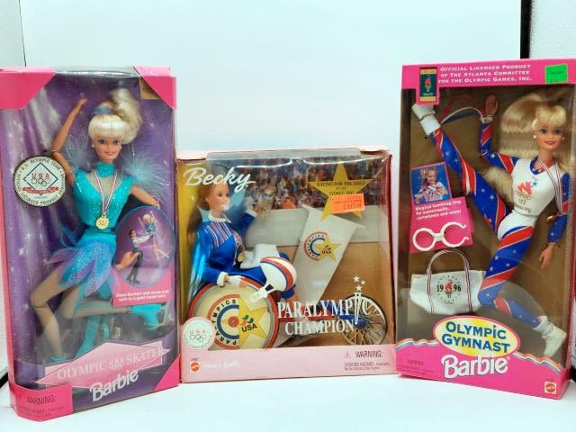 Appraisal: Includes Olympic Gymnast Barbie Official Licensed Product of the Atlanta