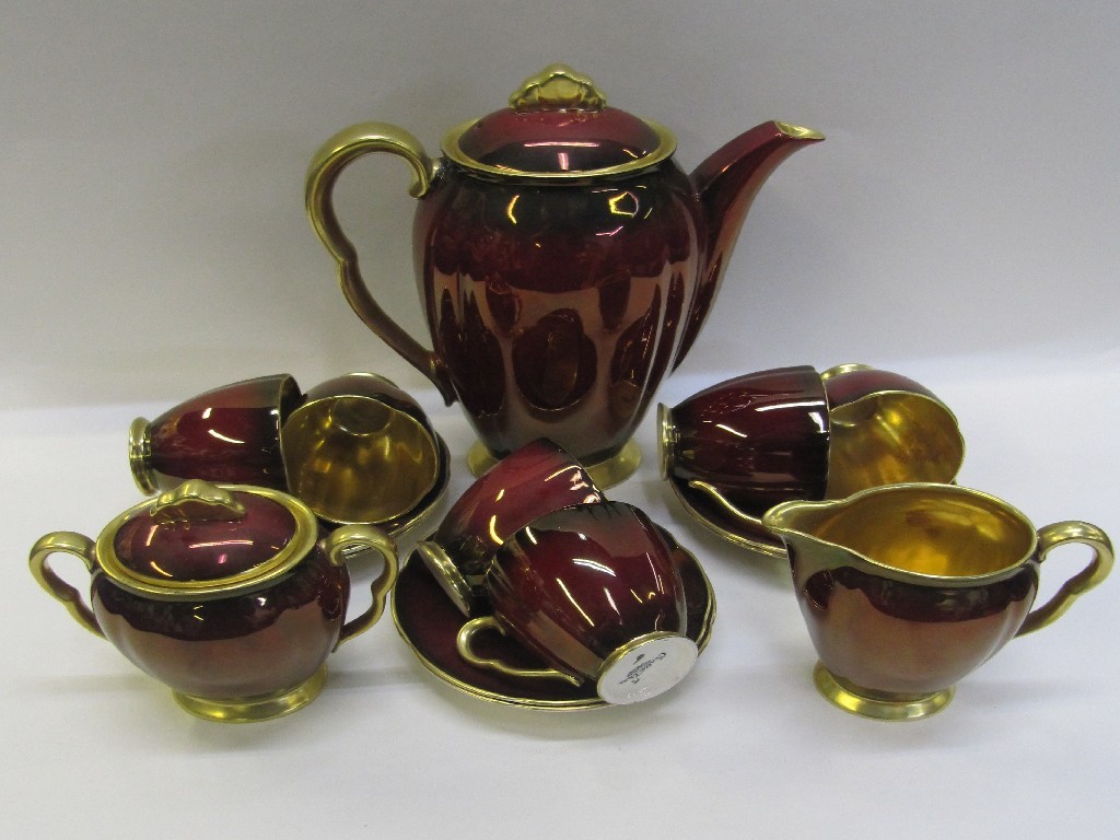 Appraisal: Carlton Ware Rouge Royale coffee set