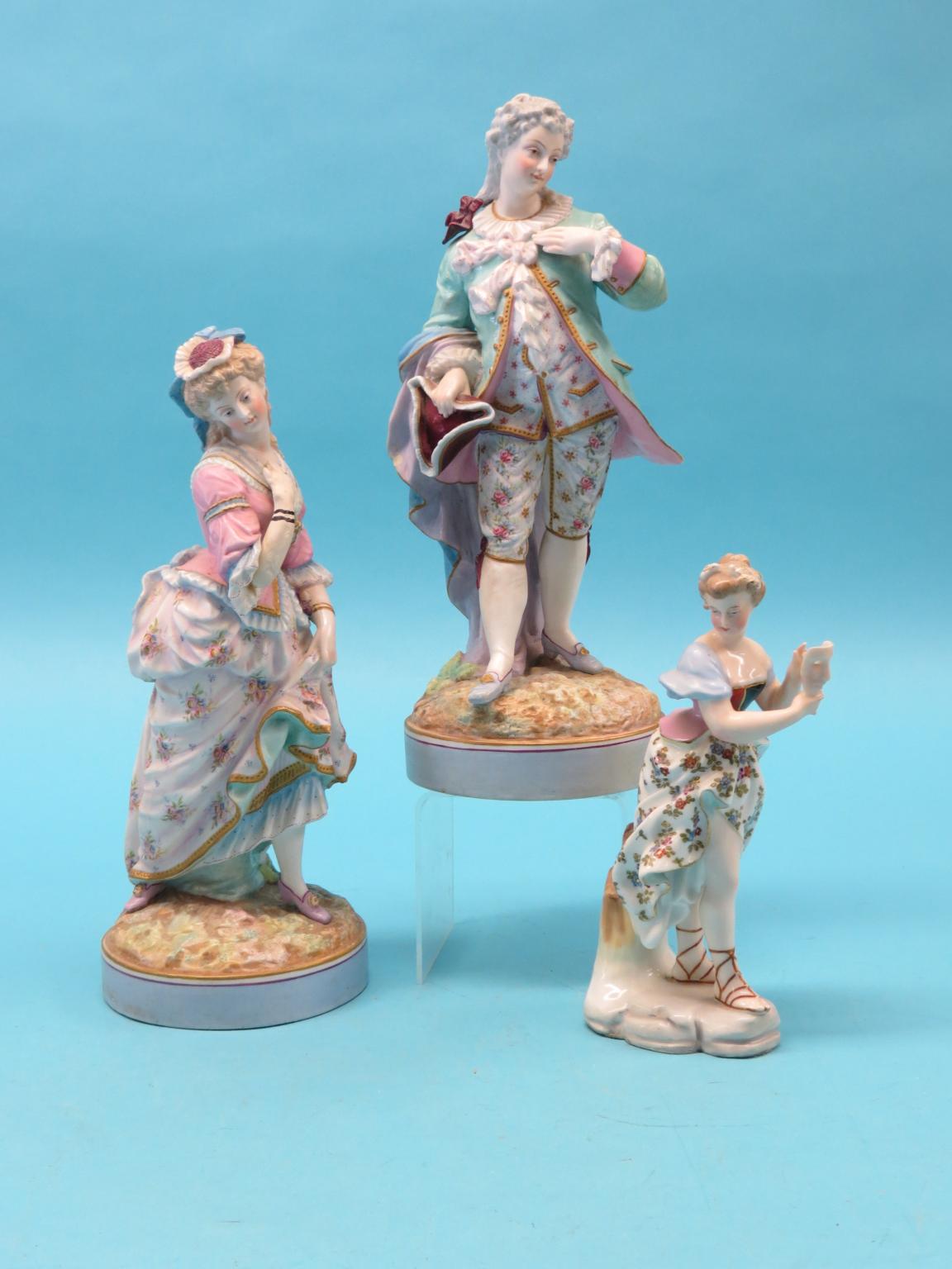 Appraisal: A Dresden porcelain figure of a lady holding mask in