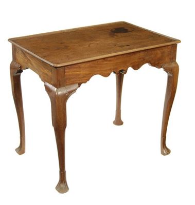 Appraisal: An Irish mahogany silver table the rectangular top with a