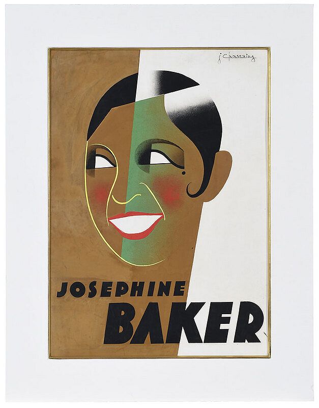 Appraisal: Jean Chassaing French - Study for the poster Josephine Baker