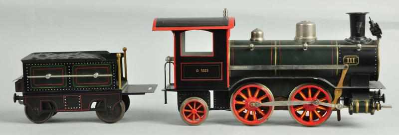 Appraisal: Reproduction Marklin Gauge Train Loco Tender Description German Clockwork motor