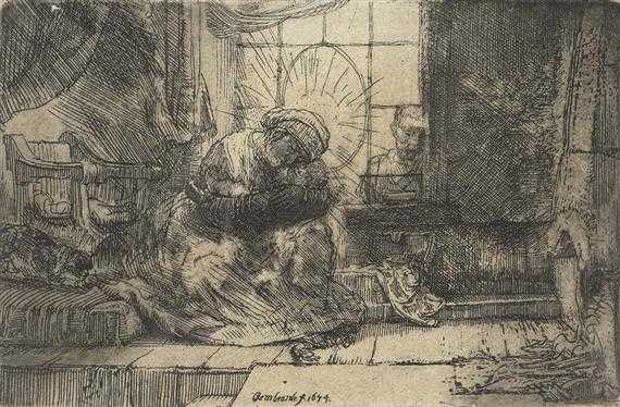 Appraisal: REMBRANDT HARMENSZ VAN RIJN Leiden - Amsterdam The Holy Family