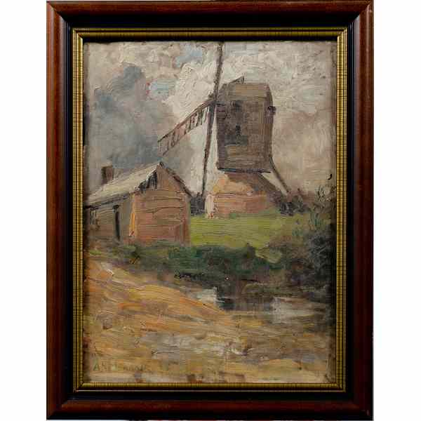 Appraisal: Windmill Scene by A K Morgan A K Morgan American