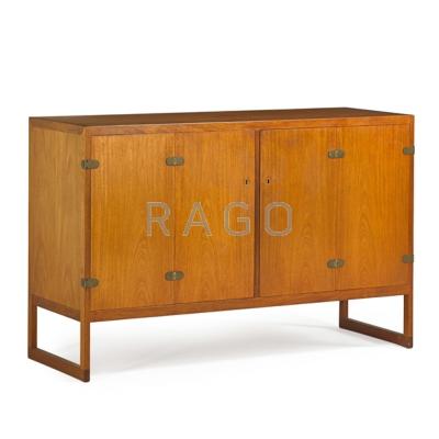 Appraisal: BORGE MOGENSEN - P LAURITSEN SONS Bifold door cabinet Denmark