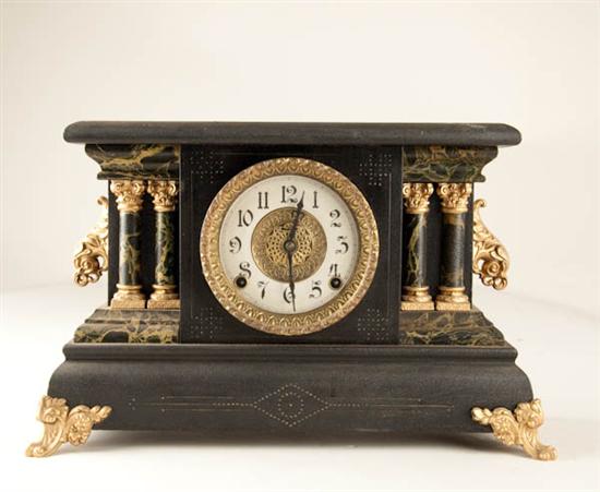 Appraisal: Ingraham Adrian Clock wooden case day time and strike H