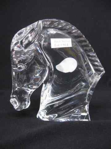 Appraisal: Baccarat Crystal Figurine of a Horsehead signed Tauni de Lesseps