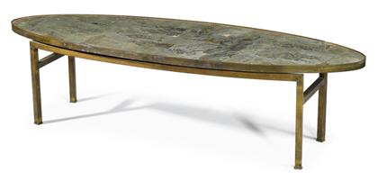 Appraisal: Bronze coffee table philip - and kelvin b laverne