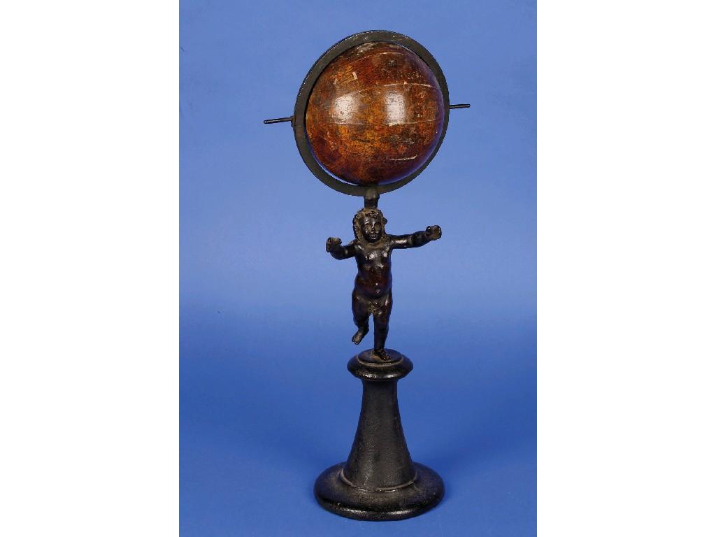 Appraisal: AN EARLY VICTORIAN TERRESTRIAL GLOBE indistinctly marked and dated mounted