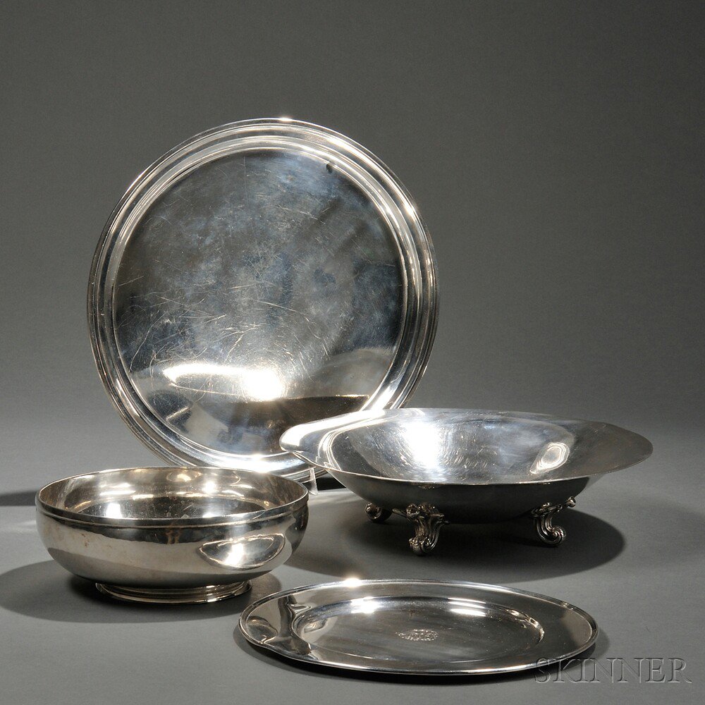 Appraisal: Four Pieces of American Sterling Silver Hollowware th century two