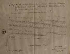 Appraisal: A Napoleonic Sentencing Document in the name of Jacques-Francois-Charles-Soulon dated