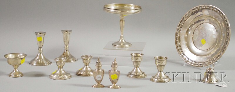 Appraisal: Group of Sterling Silver Tableware including a compote two pairs