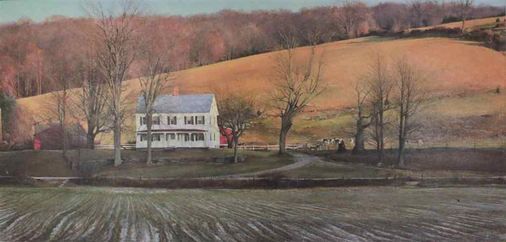 Appraisal: PETER POSKAS AMERICAN - JOHNSON'S FARM SHADOWS EDGE INTO EVENING