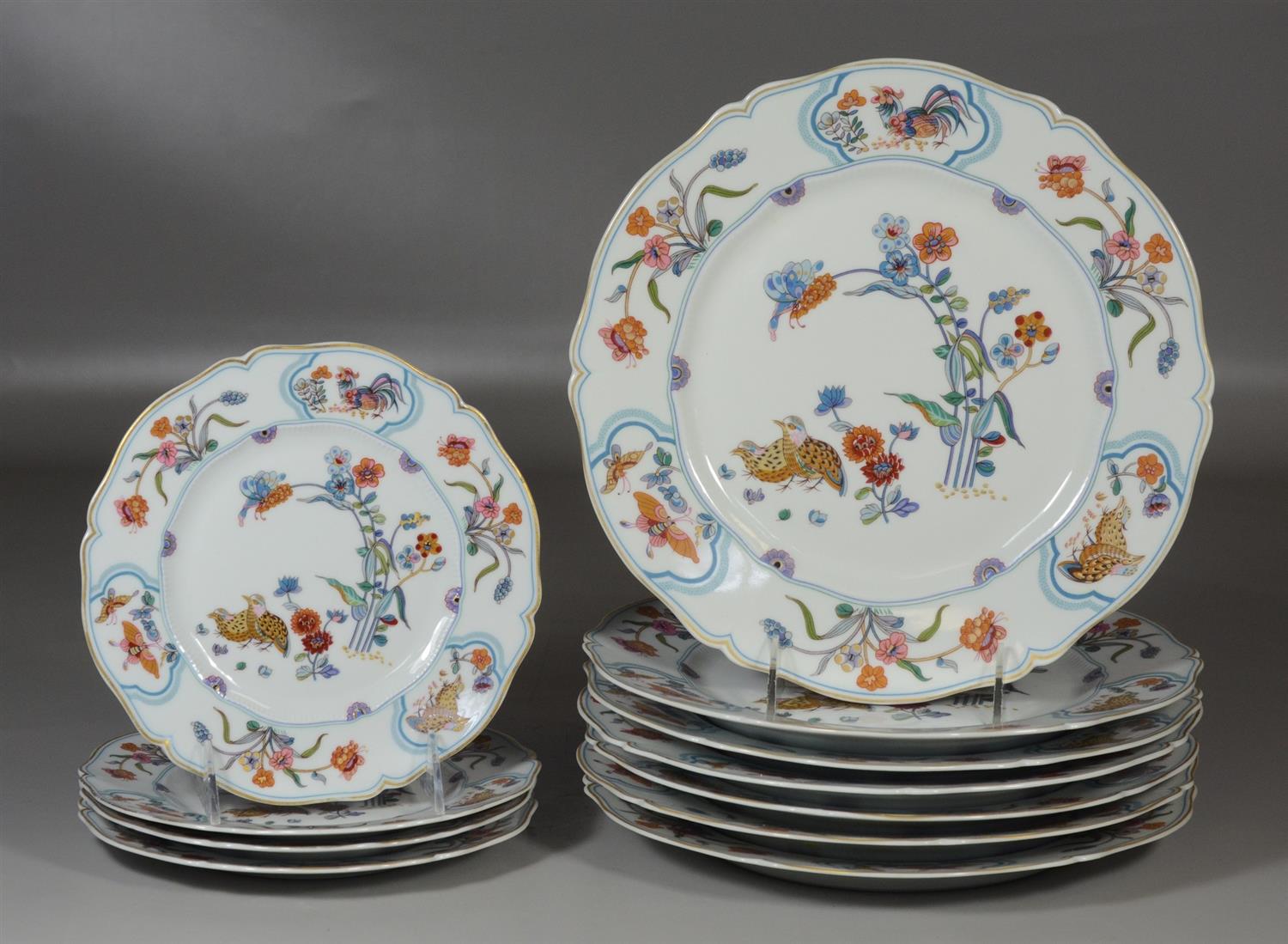 Appraisal: pieces of Havliand Limoges Golden Quail china to include dinner