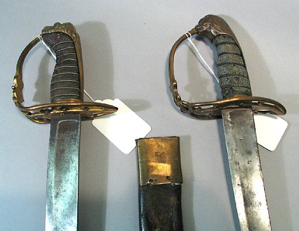 Appraisal: A lot of two British Pattern flank company officer's sabers