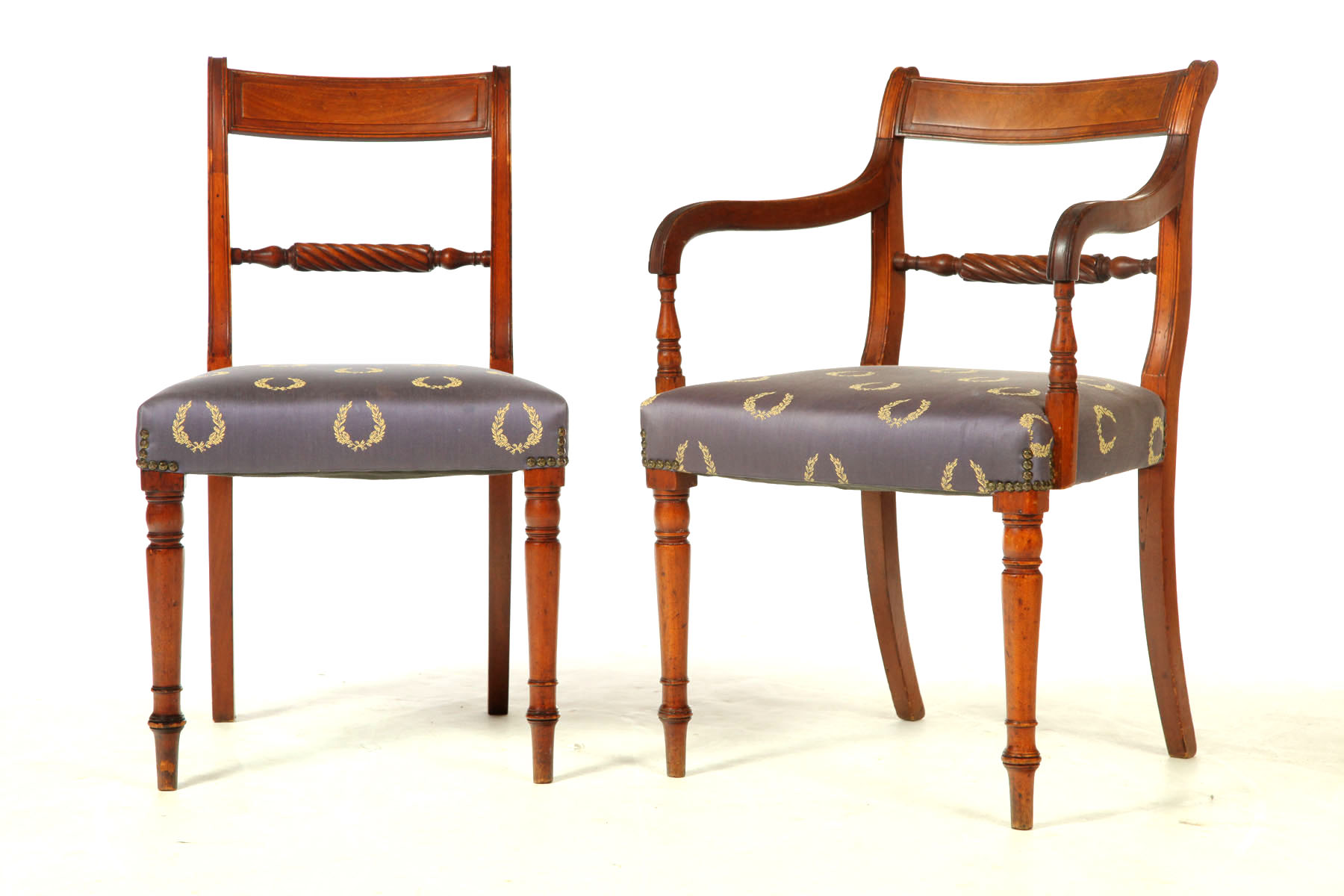 Appraisal: SET OF EIGHT SHERATON CHAIRS American early th century mahogany