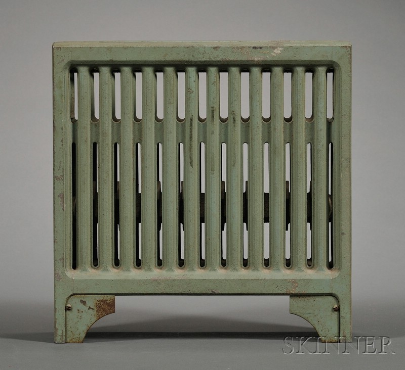 Appraisal: Green-painted Cast Iron Radiator Salesman's Sample America early th century