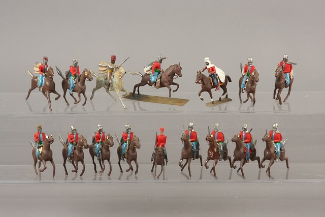 Appraisal: Lot of mounted Algerian Spahis made from converted Britains and