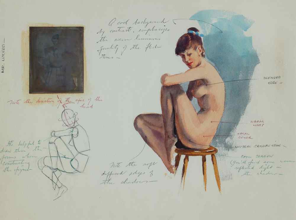 Appraisal: PEASE Raymond American - Nude Study For an Art Class