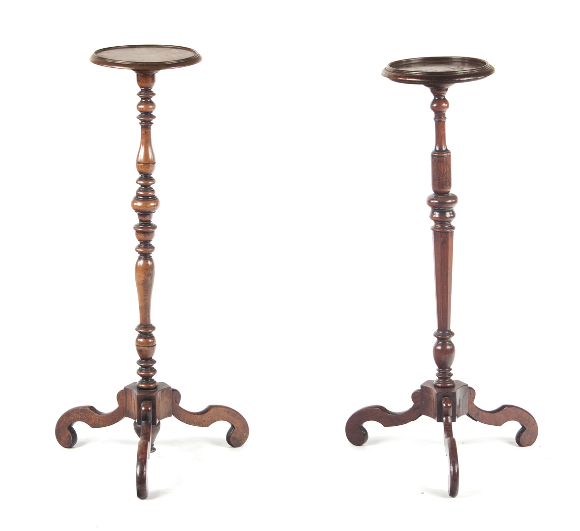 Appraisal: Two Victorian walnut fern stands late th early th century