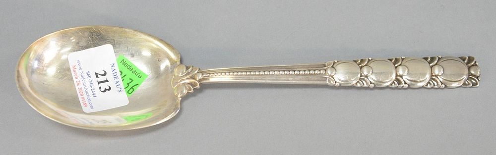 Appraisal: Tiffany Co sterling silver serving spoon t oz Tiffany Co